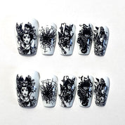 A102 Traditional Chinese opera:Vintage hand-painted nail art