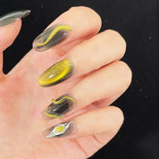 A11-Bright cat eye :Flash high order luxury temperament spice girl style press on nails