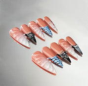 A12- Devil's flower:High-end custom sweet cool spice girl style press on nails