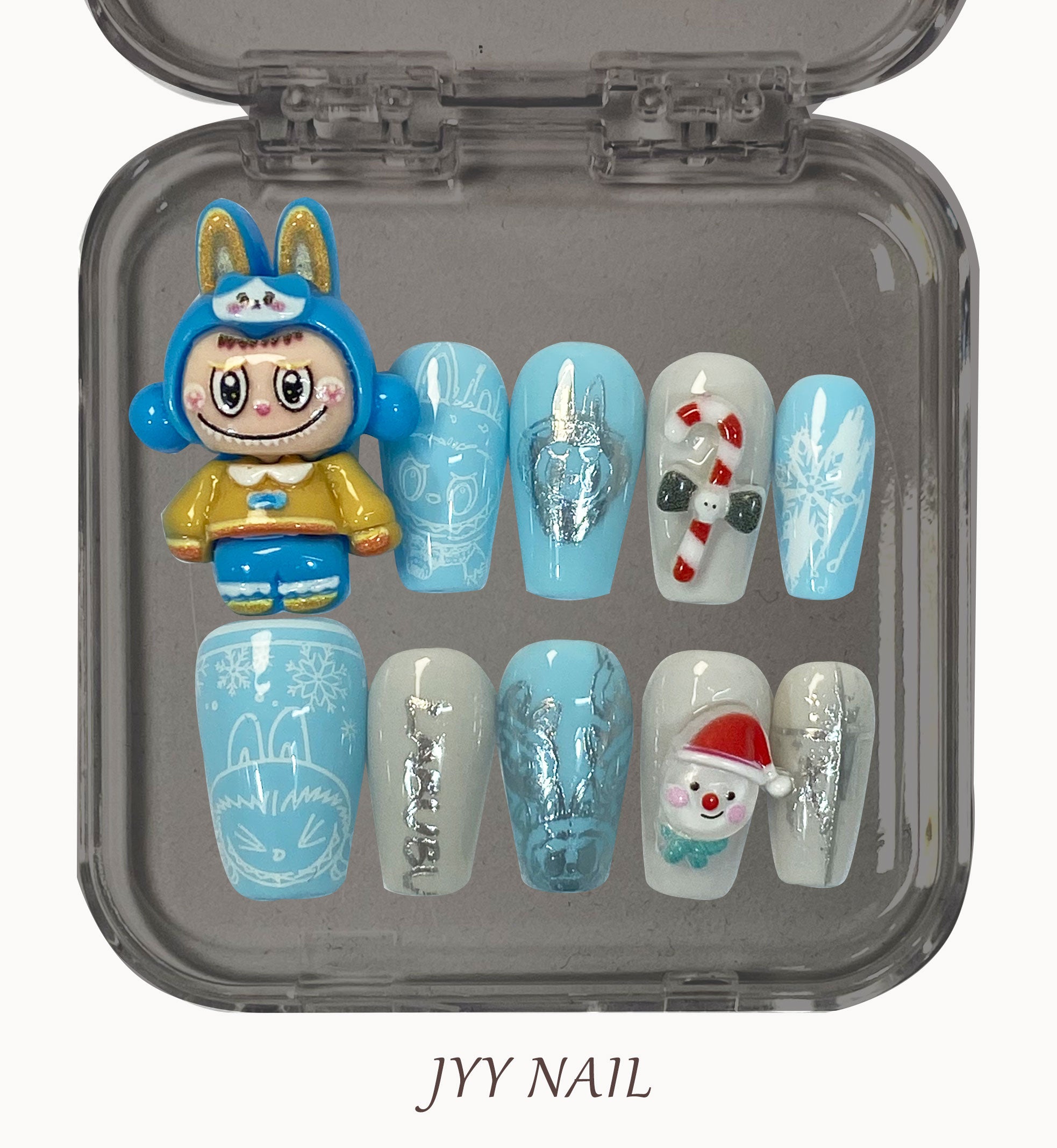 A132 Bubble Mart；Cute custom Bubble Mart Manicure