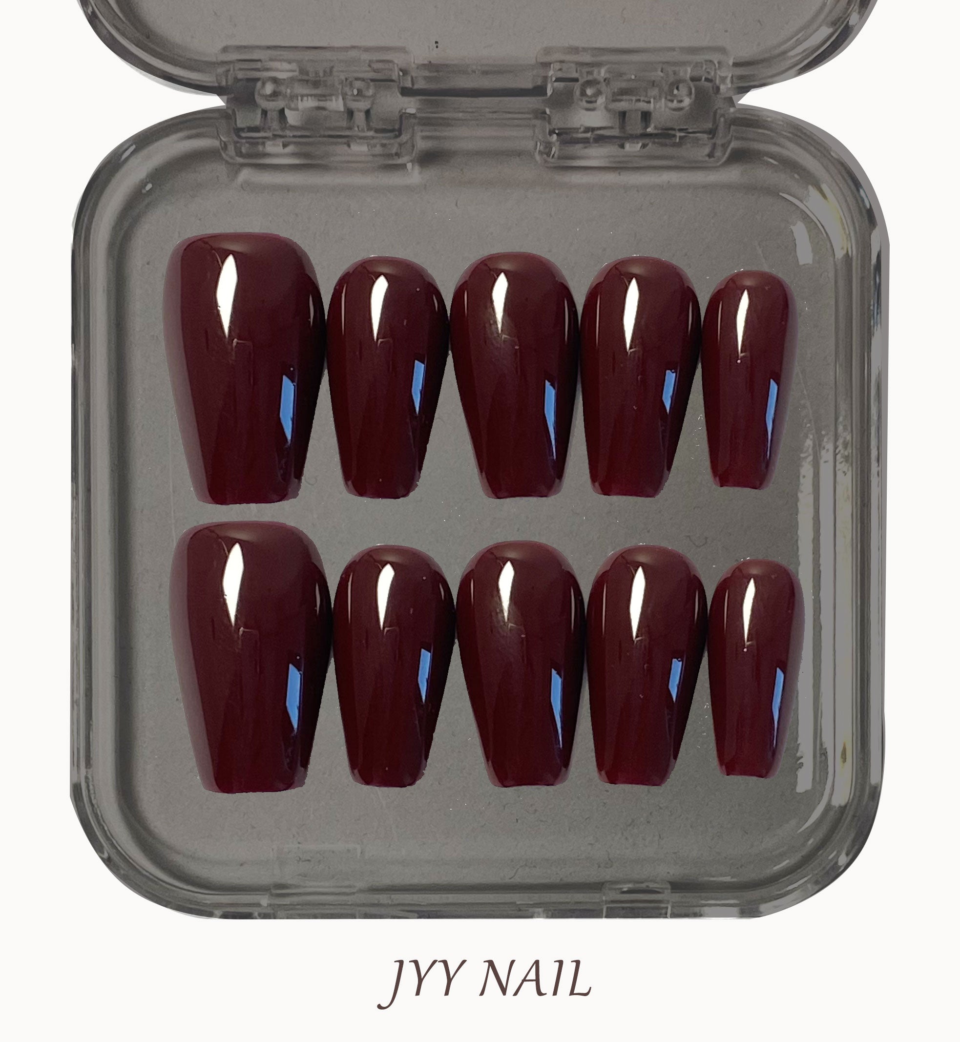 A139 Raw chocolate；Premium White Solid Red Nail art