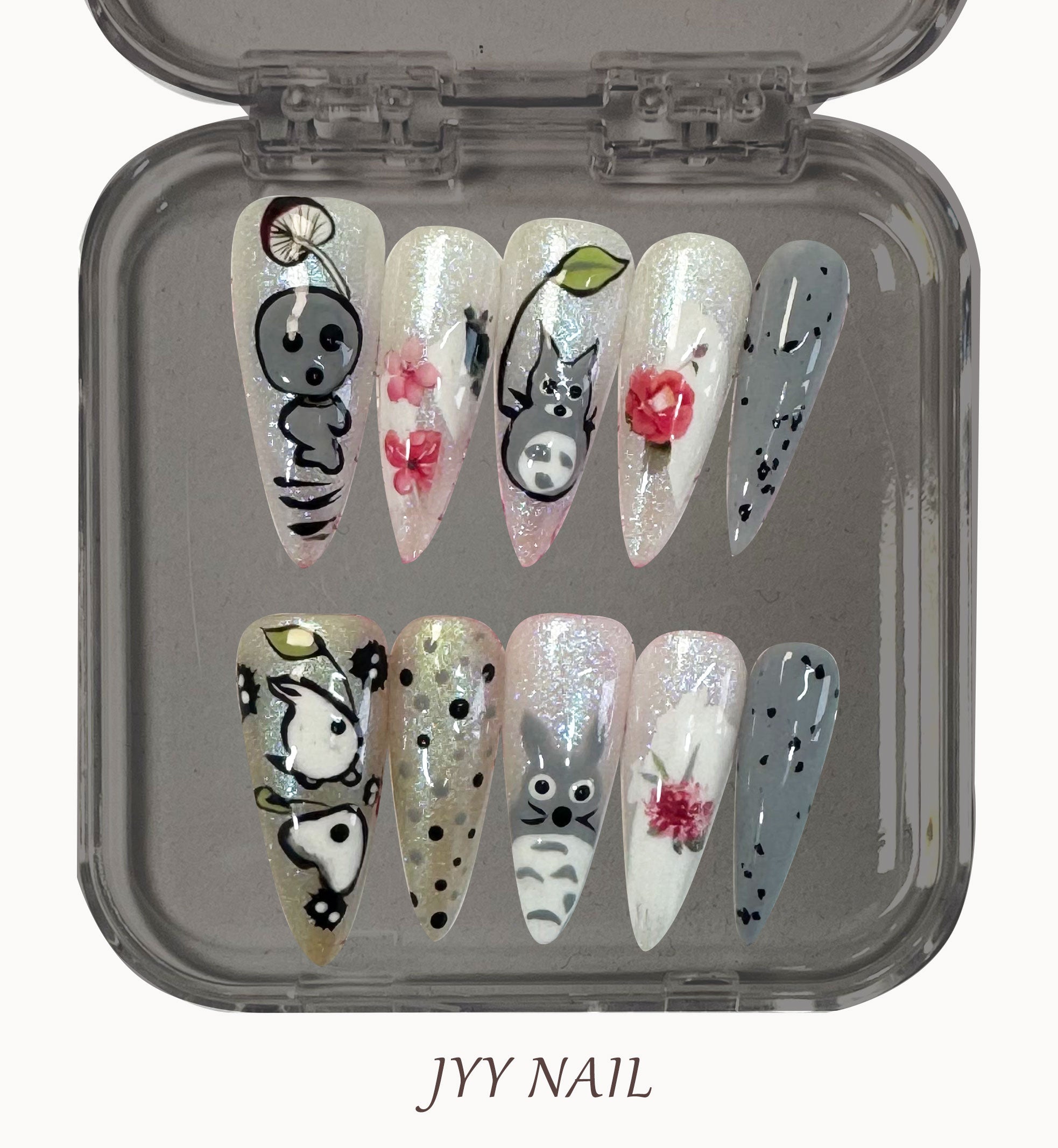 A151 chinchilla:Hand-painted Totoro JYY original nail art