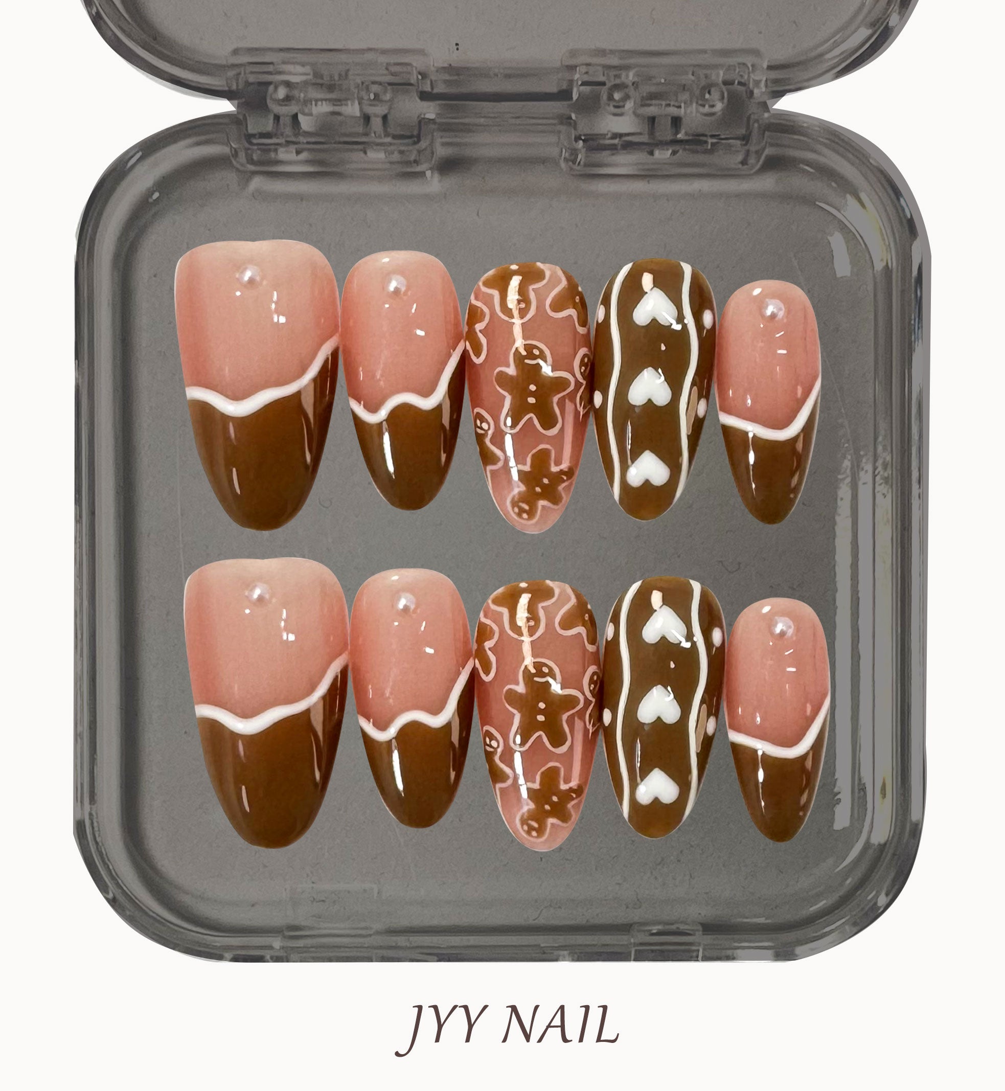 A157 Gingerbread man：Deluxe light luxury original series nail art