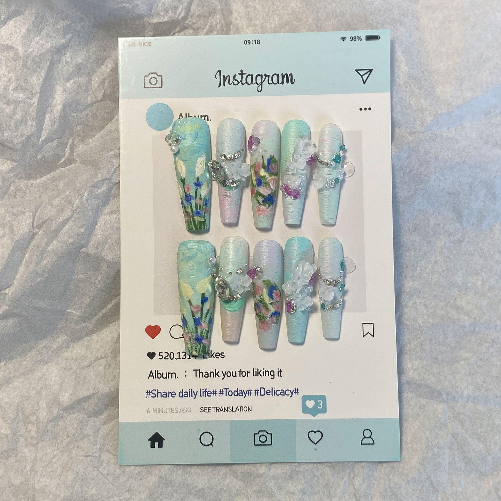 High-end designer handcrafted custom-made manicure