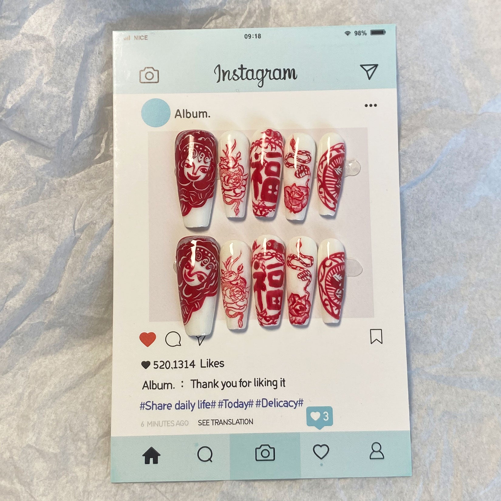 Meiyiyi original pure handmade wearing nails high-end custom luxury high-end style