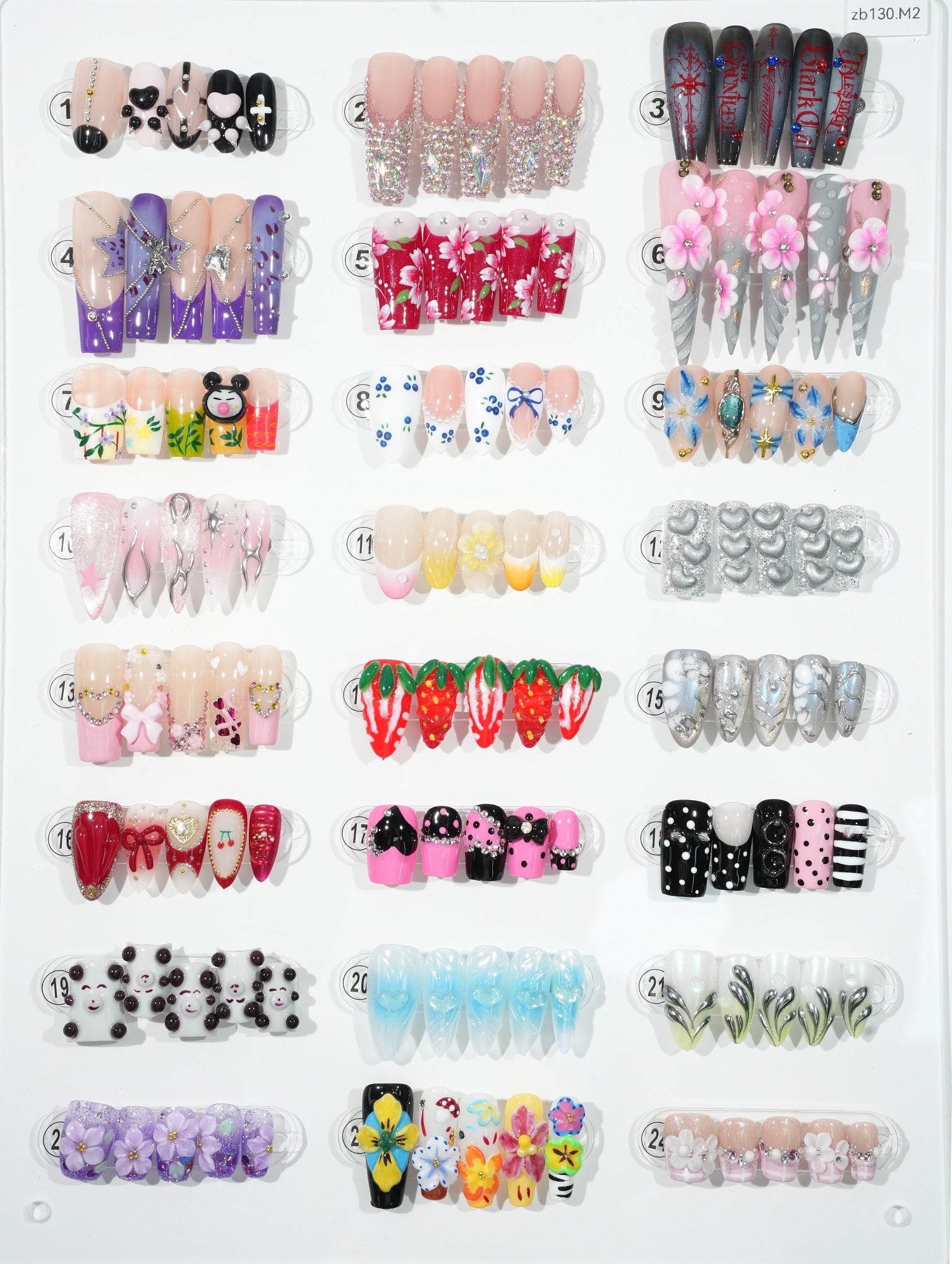 zb130..A wide variety of wearable nails