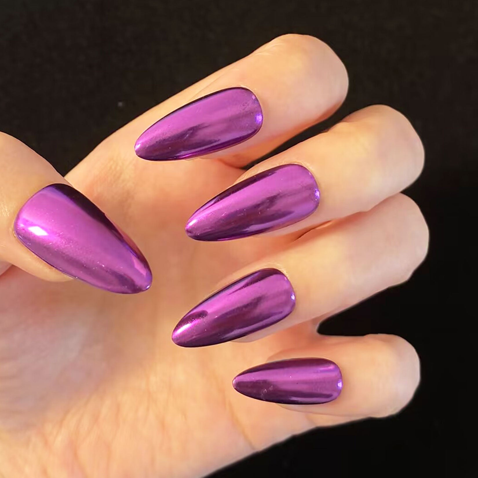 A22-Purple glaze:Purple advanced gentle dream press on nails