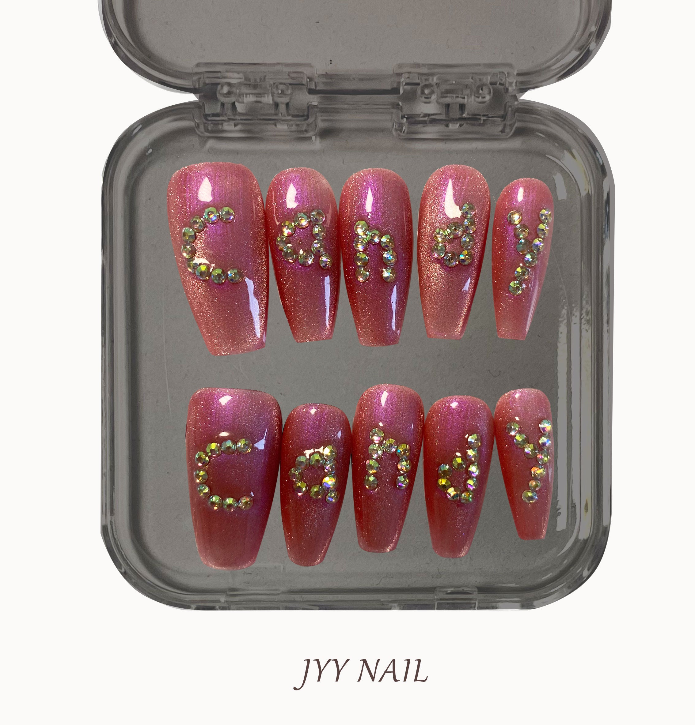 A248 Pink candy:Exclusive custom manicure