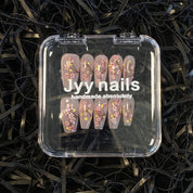 Meiyiyi original pure handcrafted high-end custom hand-painted wearable nails, luxurious custom style