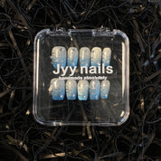Meiyiyi original pure handcrafted high-end custom hand-painted wearable nails, luxurious custom style.