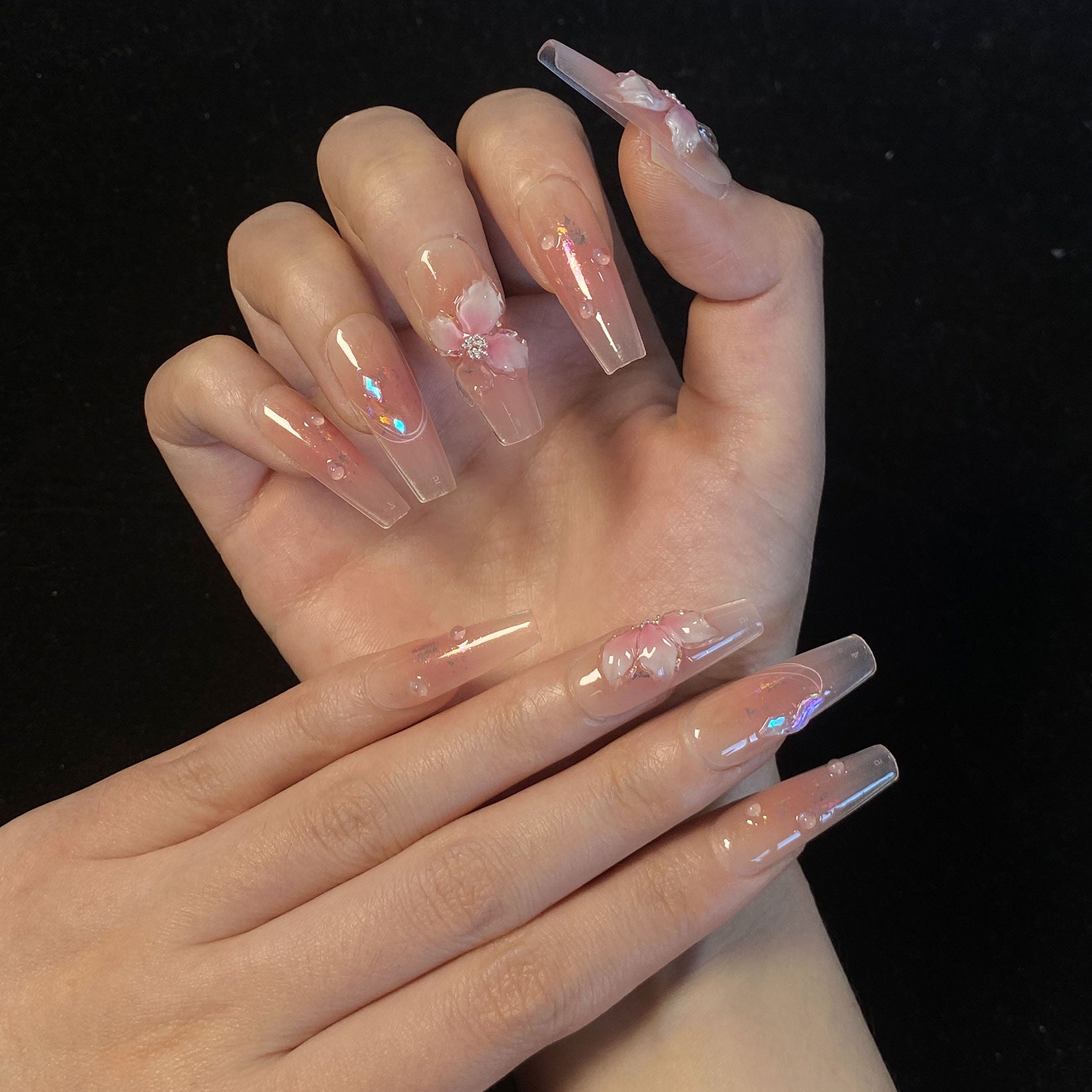 Meiyiyi original pure handcrafted high-end custom hand-painted wearable nails, luxurious custom style