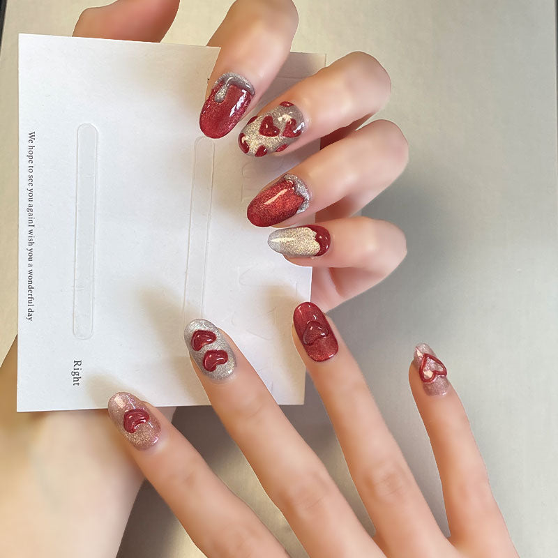 New French cat-eye street style hot girl nail art, original by MYY