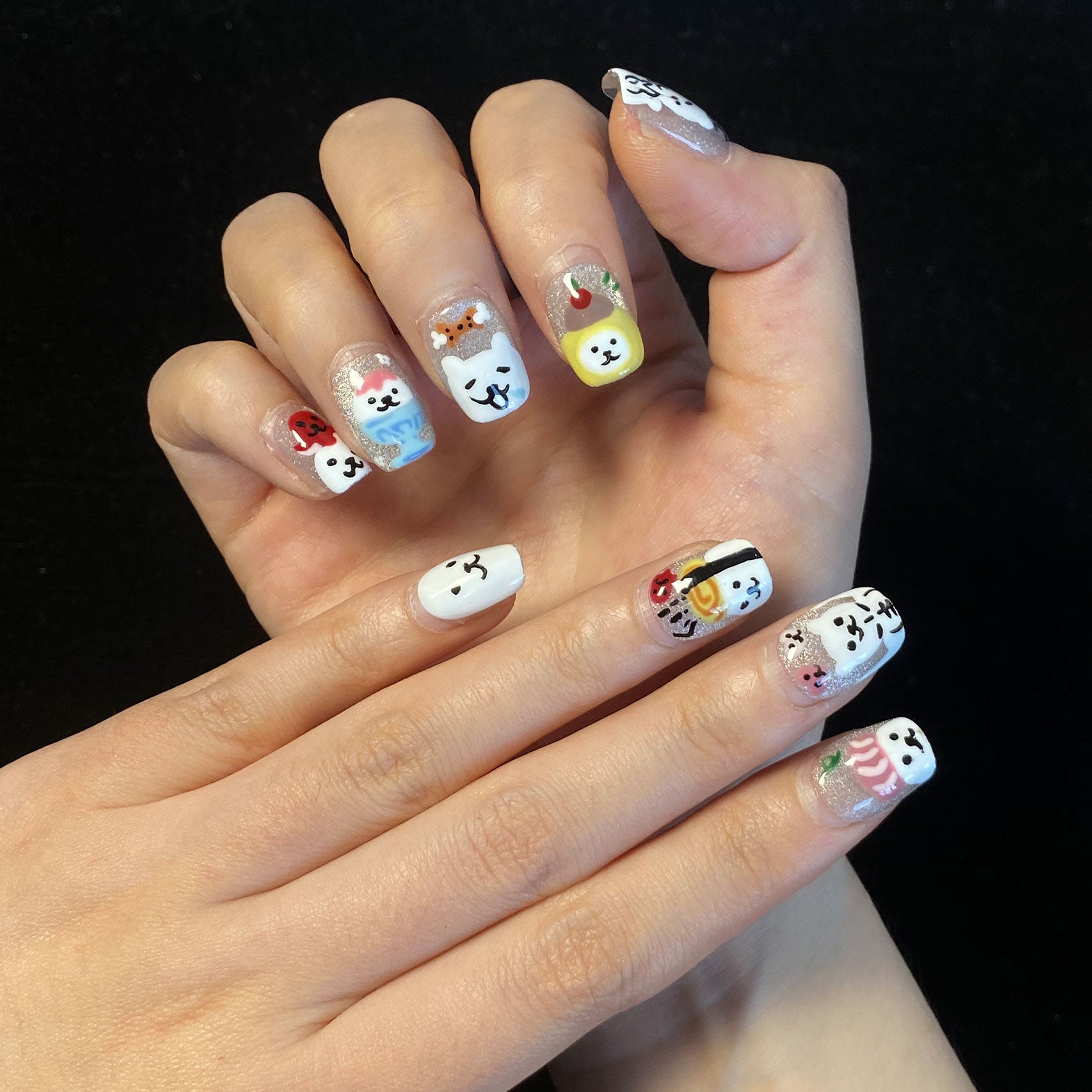 Meiyiyi original pure handcrafted high-end custom hand-painted wearable nails, luxurious custom style