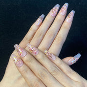 Meiyiyi original pure handcrafted high-end custom hand-painted wearable nails, luxurious custom style