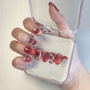 New French cat-eye street style hot girl nail art, original by MYY
