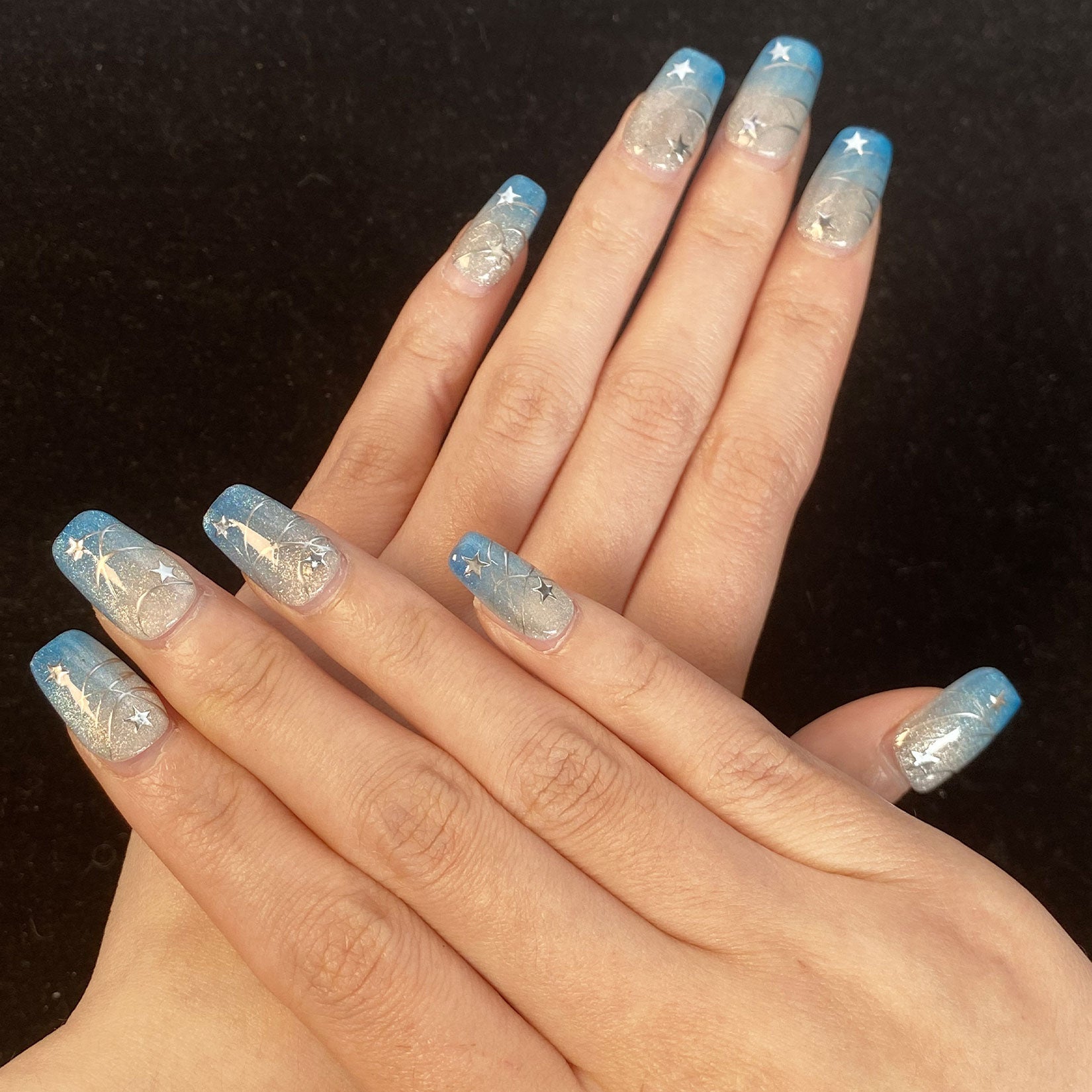 Meiyiyi original pure handcrafted high-end custom hand-painted wearable nails, luxurious custom style.