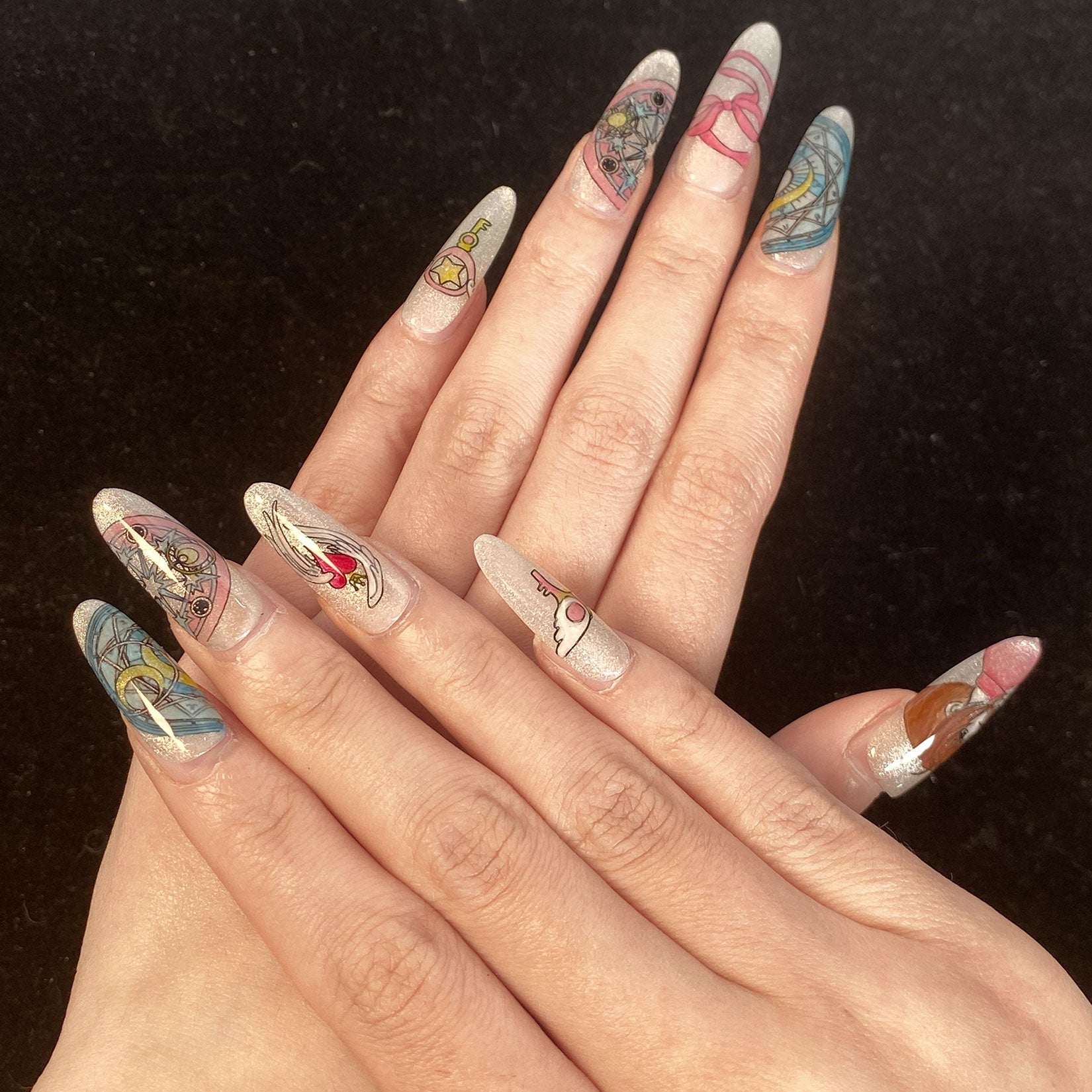 Meiyiyi original pure handcrafted high-end custom hand-painted wearable nails, luxurious custom style
