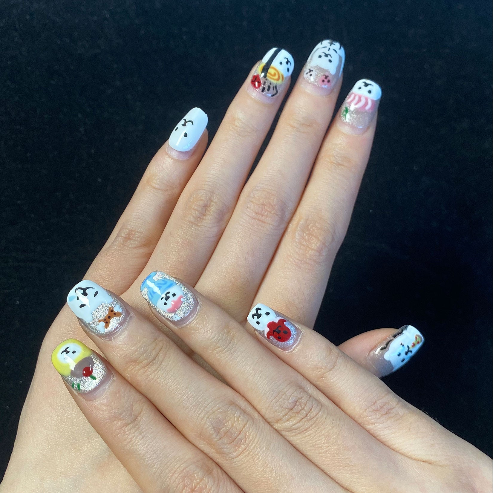 Meiyiyi original pure handcrafted high-end custom hand-painted wearable nails, luxurious custom style