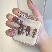Meiyiyi original high-end hand-painted 3D flower-picking design wearable nail art