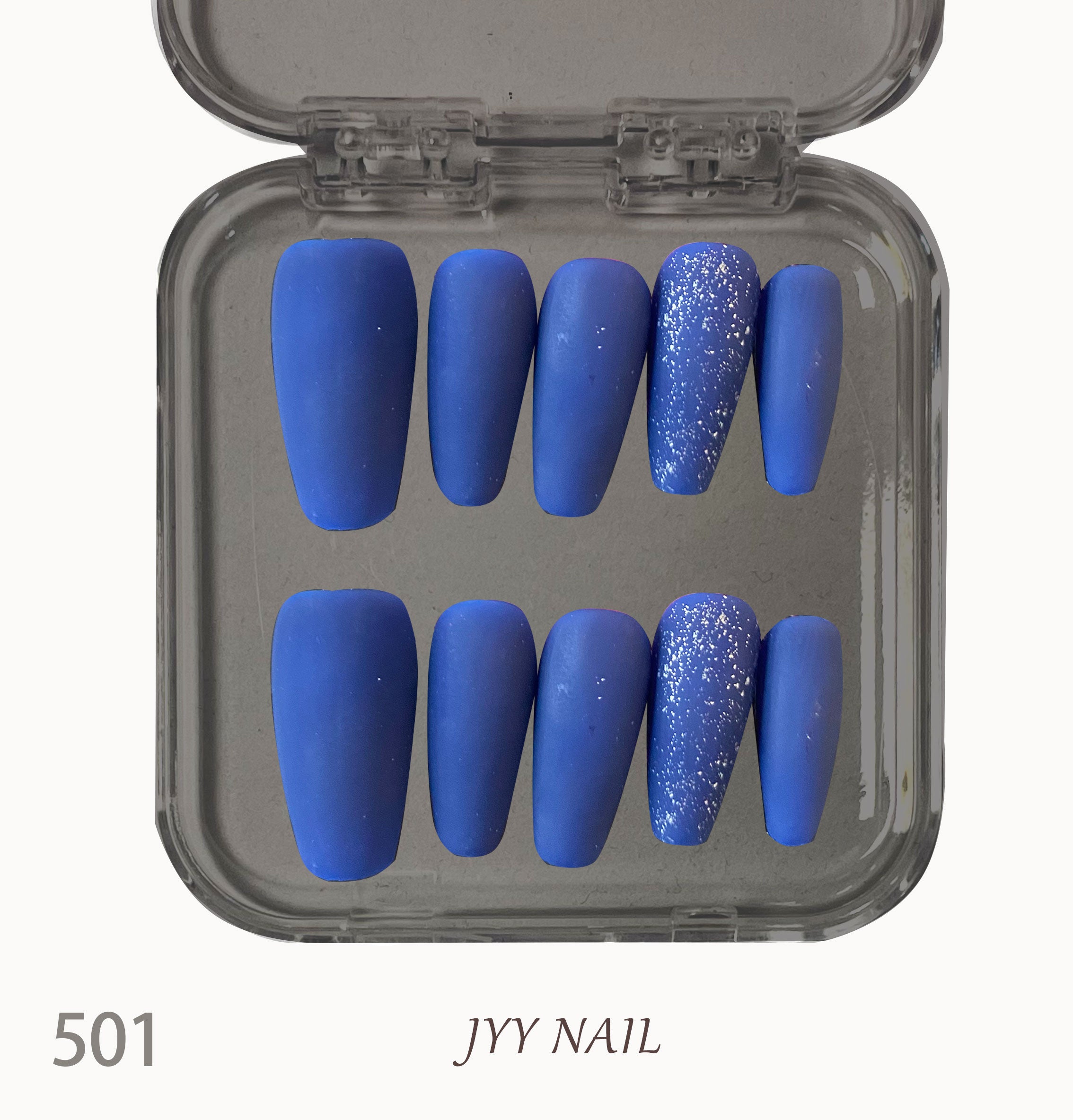 A501 Blue scrub fine flash:Pure hand painted scrub fine flash manicure