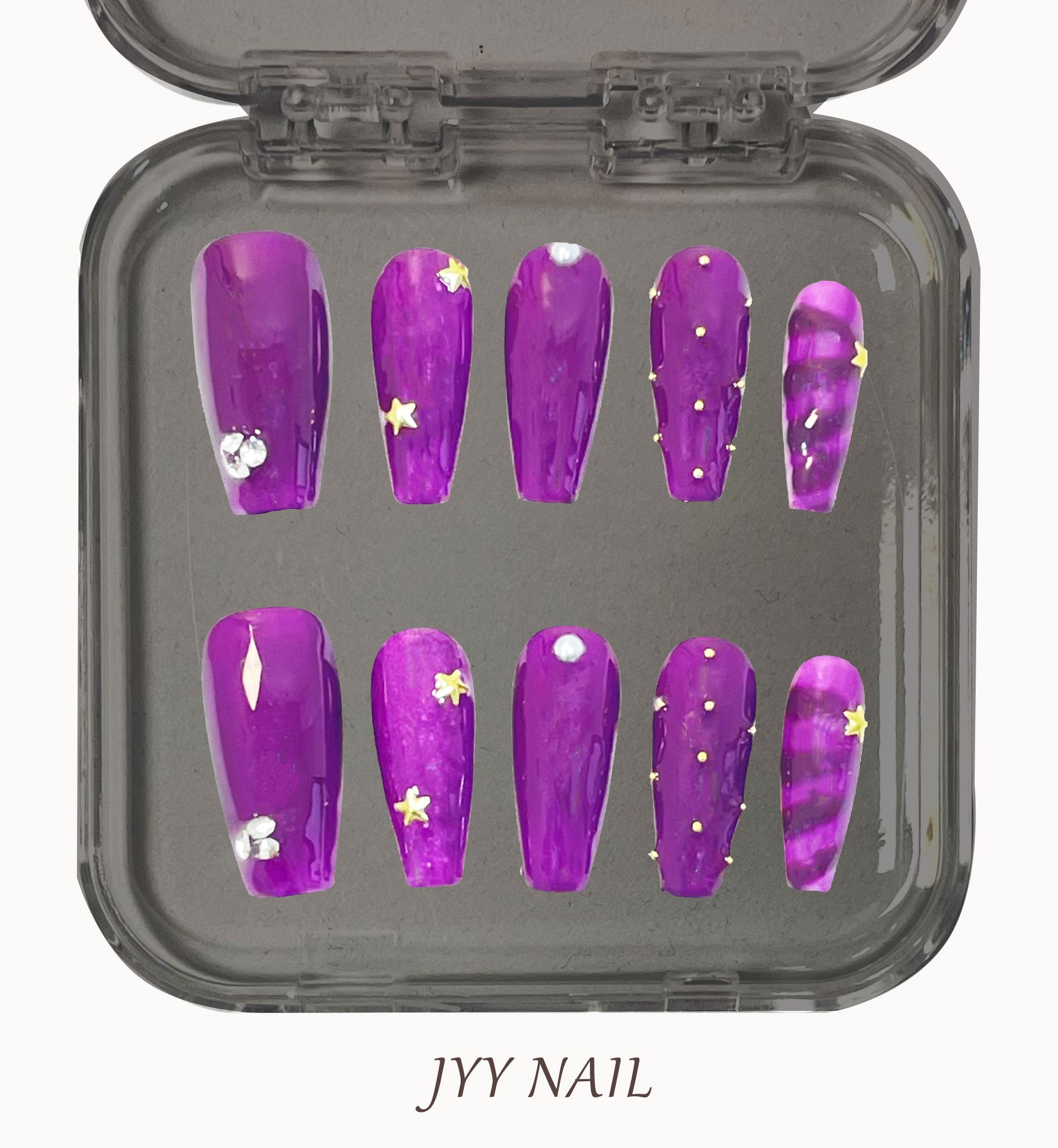 A56 Violet violet:JYY designer original limited purple seductive manicure press on nails