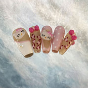 A58 Spotted leopard Kitty:Three-dimensional Kitty cat series leopard nail art