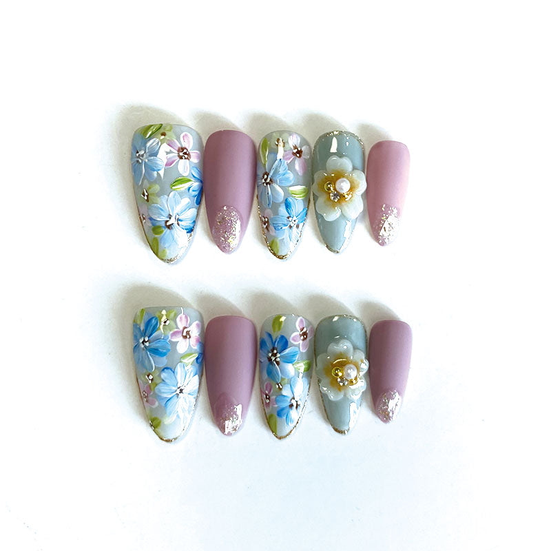 European and American style trendy high-end luxury custom-made heavy industry wearable nail art