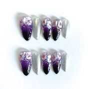 Meiyi Yi's original designer's heavy hand-painted French cat's eye nail art