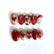 New French cat-eye street style hot girl nail art, original by MYY