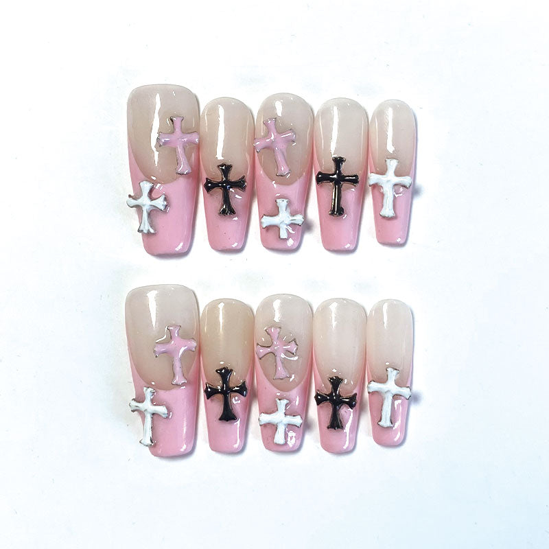 A1176 Purely handmade, wearable nail art for spicy street style, high-end designer original creation.