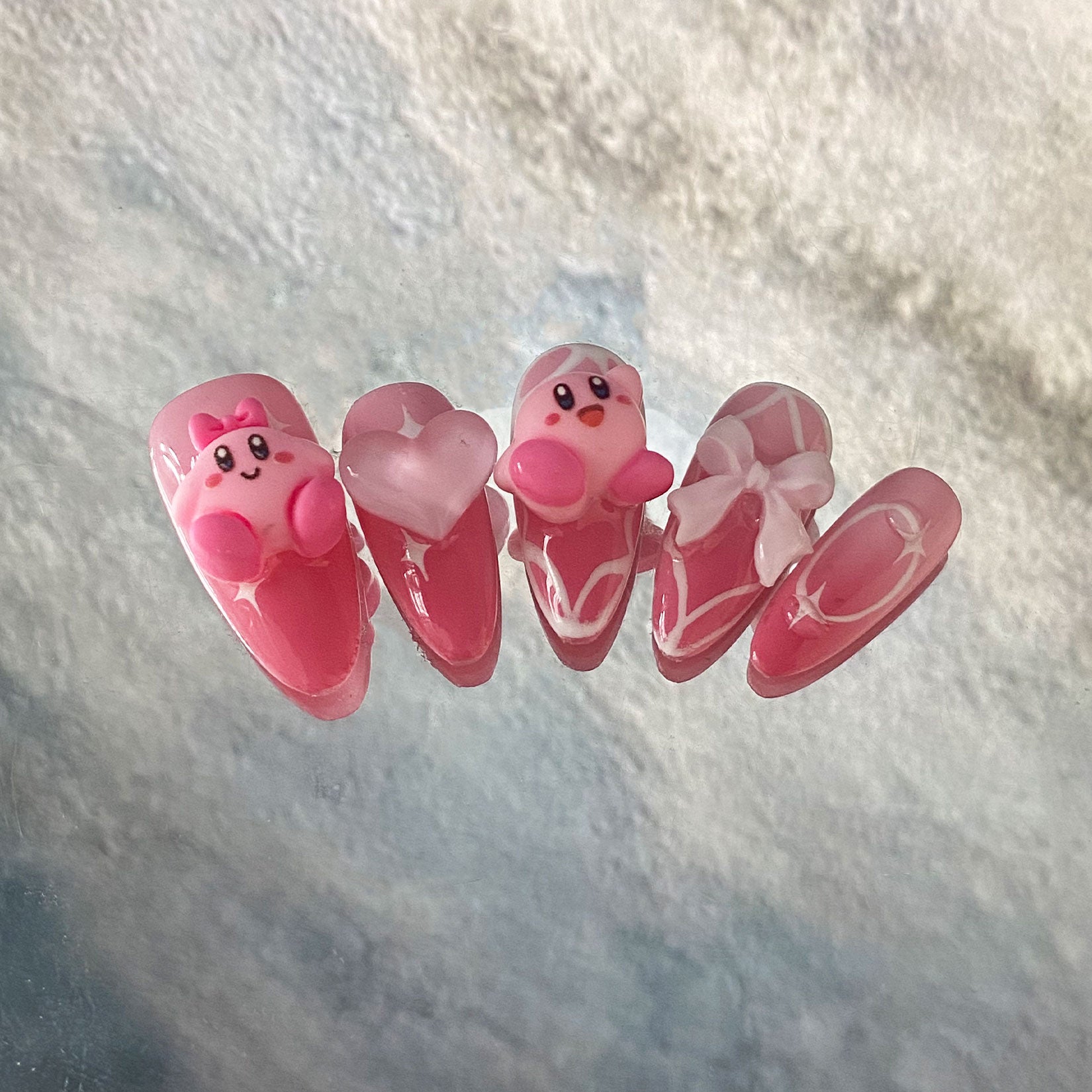 A73 Star Kirby2:Star Kirby Custom Series 2 press on nails