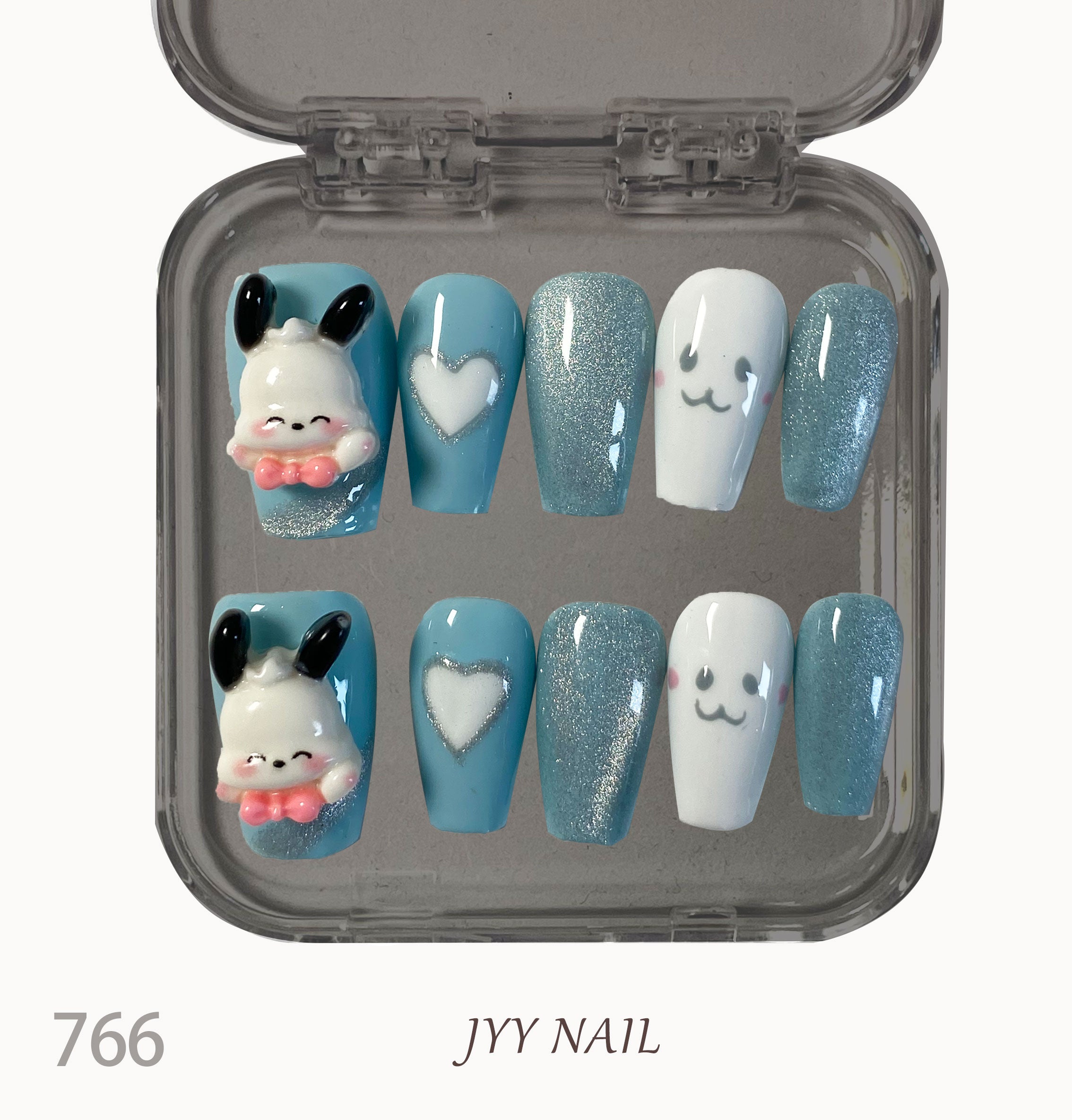 A766Blue Pacha：Hand-painted Pacha dog nails