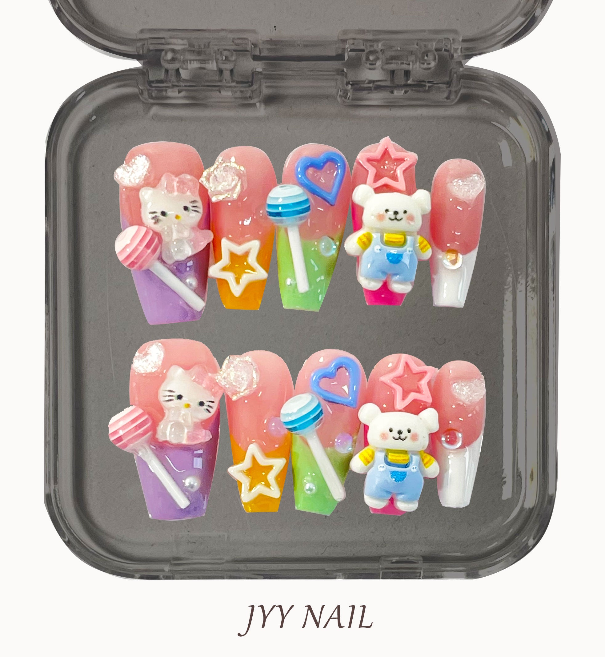 A81 Candy party:Three-dimensional candy jewelry JYY original design nail art