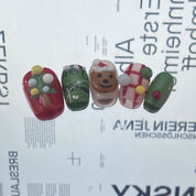 A95 Christmas:Three-dimensional Christmas snow Santa nail art