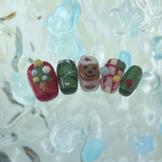 A95 Christmas:Three-dimensional Christmas snow Santa nail art