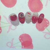 A105 Christmas:Hand painted sculpture wind Christmas series press on nails